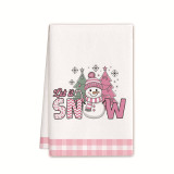 Christmas Print Dish Cloth Holiday Towel