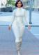 Women Autumn/Winter Printed Long-Sleeved Top and Pant Two-piece Set