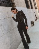 Women Embroidered Hollow-Out Patchwork Jumpsuit