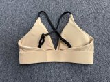 Women Adjustable Strap Color Block Yoga Bra Tank Top