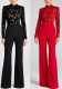 Women Embroidered Hollow-Out Patchwork Jumpsuit