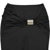 Women Sexy Solid Backless Top and Pants Two-piece Set