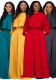 Women Autumn/Winter Round Neck Irregular Lantern Sleeve Top Wide Leg Pants Two-Piece Set