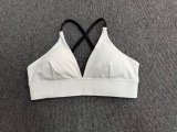Women Adjustable Strap Color Block Yoga Bra Tank Top
