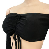 Women Grunge Sleeve Tie-up Top and Pant Two-piece Set