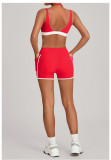 Women Color Block Patchwork Yoga Two-Piece Set