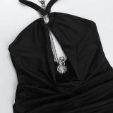 Women Summer Strapless Halter Neck Bodycon Dress