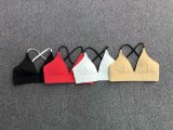 Women Adjustable Strap Color Block Yoga Bra Tank Top