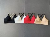 Women Adjustable Strap Color Block Yoga Bra Tank Top