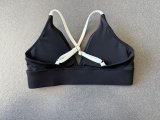 Women Adjustable Strap Color Block Yoga Bra Tank Top