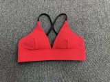 Women Adjustable Strap Color Block Yoga Bra Tank Top