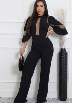 Women One Shoulder Ruffle Jumpsuit