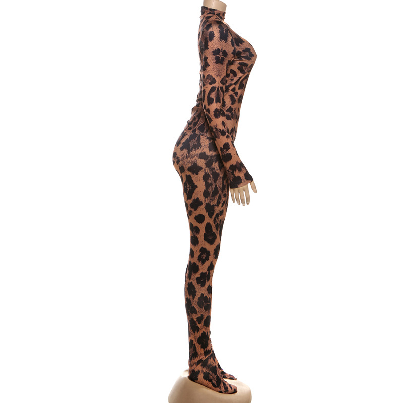 Women Autumn/Winter Printed Long-Sleeved Top and Pant Two-piece Set