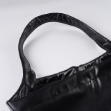 Women Sexy Pu-Leather Solid Basics Halter Neck Top