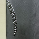 Women Rose Rhinestone Feather Bandage Dresses