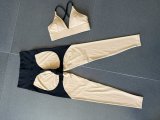 Women Color Block Yoga Two-Piece Set