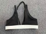 Women Color Block Patchwork Halter Neck Yoga Tank Top