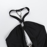 Women Summer Strapless Halter Neck Bodycon Dress