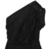 Women Casual Slash Shoulder Sleeveless Bodycon Jumpsuit