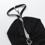 Women Summer Strapless Halter Neck Bodycon Dress