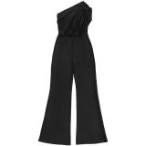 Women Casual Slash Shoulder Sleeveless Bodycon Jumpsuit