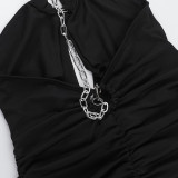 Women Summer Strapless Halter Neck Bodycon Dress