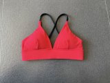 Women Adjustable Strap Color Block Yoga Bra Tank Top