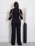 Women One Shoulder Ruffle Jumpsuit