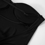 Women's Strapless Tight Fitting Sexy Low Back Jumpsuit