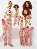 Family Christmas Cartoon Gingerbread Man Letter Cute Fun Print Matching Pajamas Set