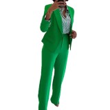 Women's Blazer and Trousers Two-Piece Fashion Office OL Suit