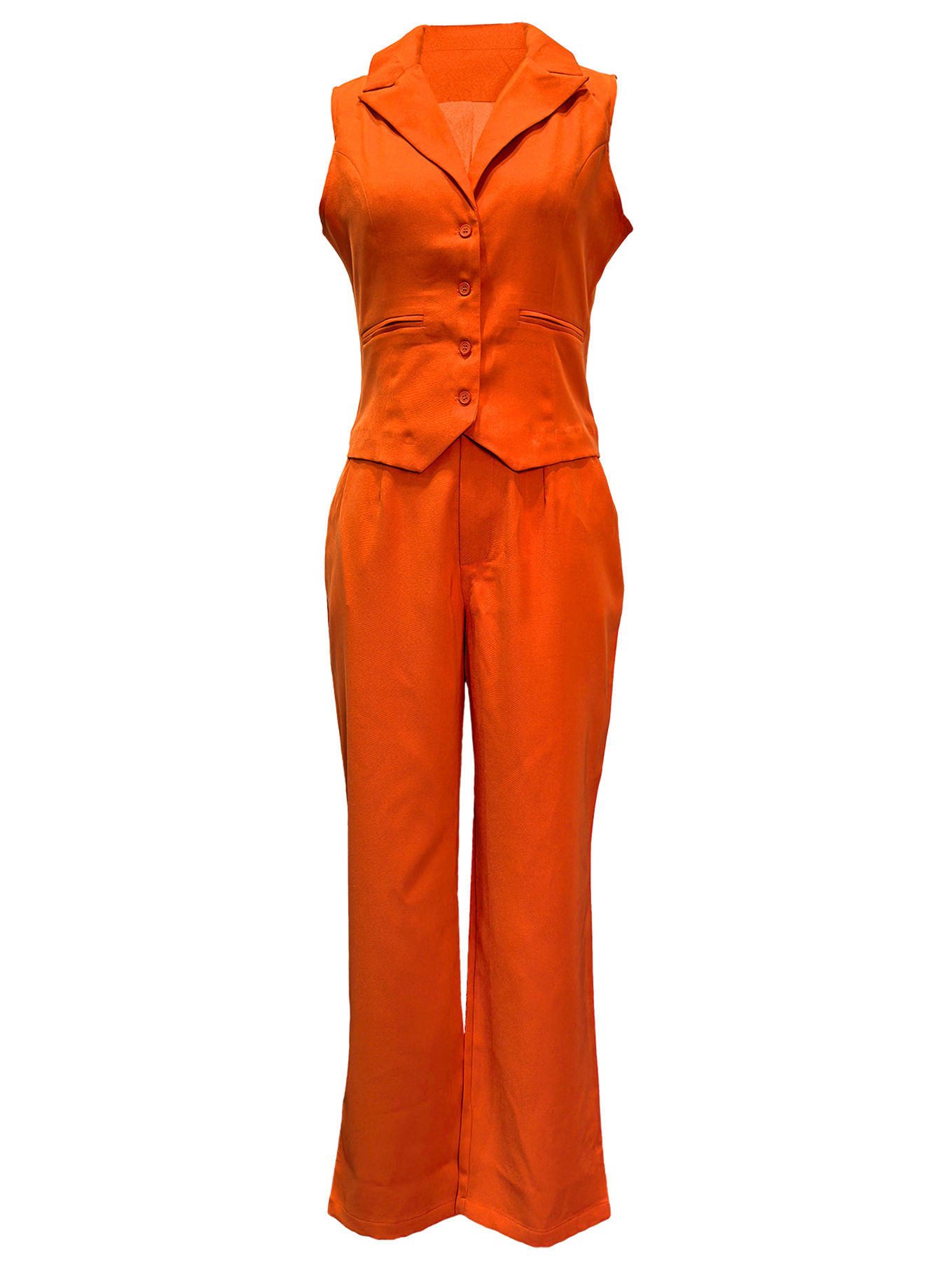 Women's Single-Breasted Vest and Pants Two-Piece Suit