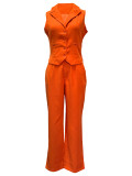 Women's Single-Breasted Vest and Pants Two-Piece Suit