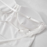 Women's Strapless Tight Fitting Sexy Low Back Jumpsuit