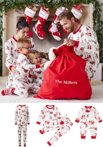 Family Christmas Matching Homewear Santa Print Pajamas Set
