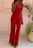 Women's Single-Breasted Vest and Pants Two-Piece Suit
