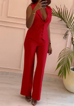 Women's Single-Breasted Vest and Pants Two-Piece Suit