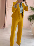 Women's Blazer and Trousers Two-Piece Fashion Office OL Suit