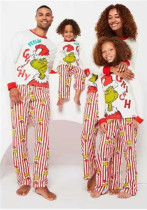 Family Christmas Cartoon Gingerbread Man Letter Cute Fun Print Matching Pajamas Set