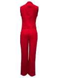 Women's Single-Breasted Vest and Pants Two-Piece Suit