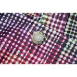 Women's Autumn Winter Career Fashion Plaid Print Long Sleeve Slim Fit Blazer Trousers Suits