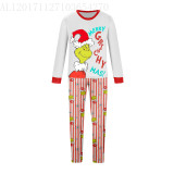 Family Christmas Cartoon Gingerbread Man Letter Cute Fun Print Matching Pajamas Set