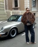 Women's Autumn Winter Short Fashion Faux Fur Plush Turndown Collar Coat