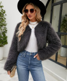 Women's Fashion Casual Faux Fur Short Jacket