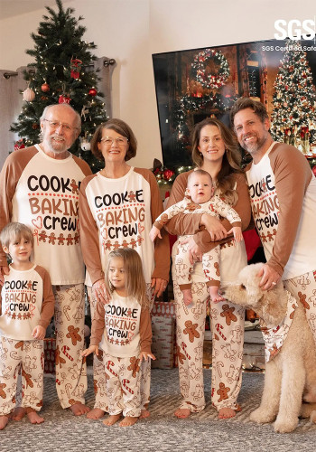 Family Christmas Print Matching Long Sleeve Homewear Pajamas Set