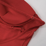 Women's Strapless Tight Fitting Sexy Low Back Jumpsuit