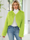 Women's Fashion Casual Faux Fur Short Jacket