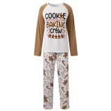 Family Christmas Print Matching Long Sleeve Homewear Pajamas Set