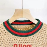 Women's Autumn Cut-Out Color Block Letter Jacquard Long Sleeve Slim Fit Pullover Top