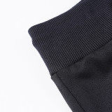 Women's Autumn Winter Casual Fuzzy Long Sleeve Letter Beaded Zip-Up Hoodies Joggers Two-Piece Pants Set